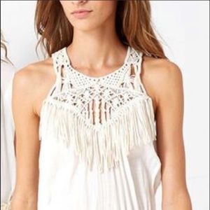 Cream Ulla Johnson Miro Fringe Dress size 2